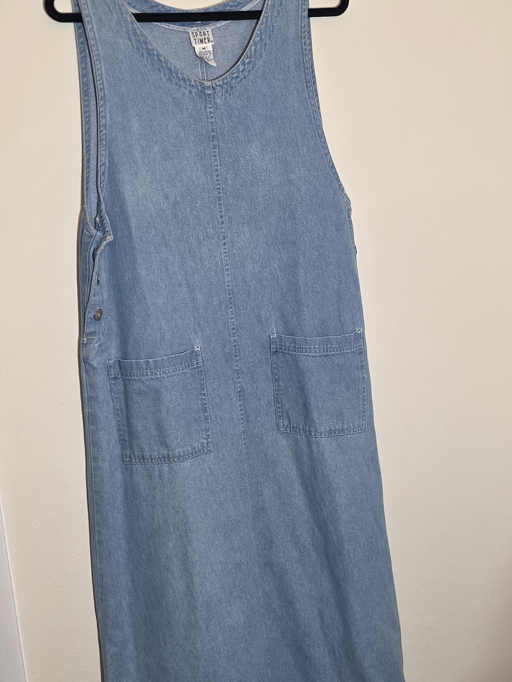 Sport Timer Light Wash Denim Tank Top
